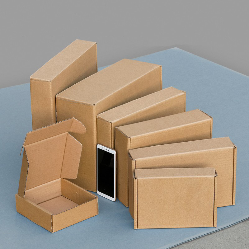 Wholesale Clothing Underwear Extra Hard Packaging Express Brown Solid Color Kraft Paper Colored Mailer Box