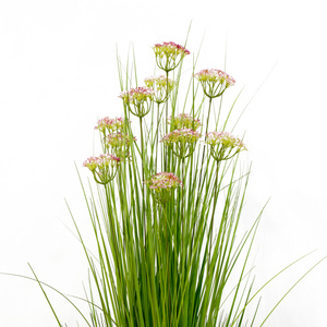 New Design Artificial Plante 103cm Onion Grass 12 Yellow Flowers bonsai Plants  Decorative for Indoor Outdoor