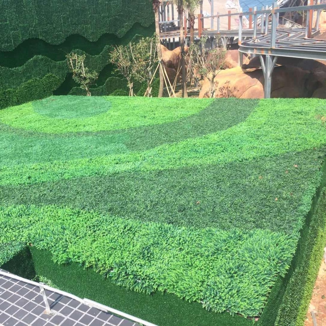 2024 Real touch Custom Outdoor Balcony Interlocking Floor Synthetic Turf Artificial Grass Tiles For Landscaping