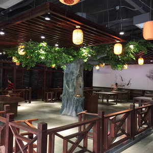 Unique Restaurant artificial tree hotel decorative indoor large artificial ficus tree lush arboles simulation banyan tree