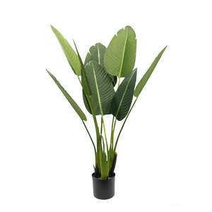 Real touch Wholesale Artificial Traveler Banana Tree natural Plants120CM 8Leaves in Pot Decoration Garden Landscaping