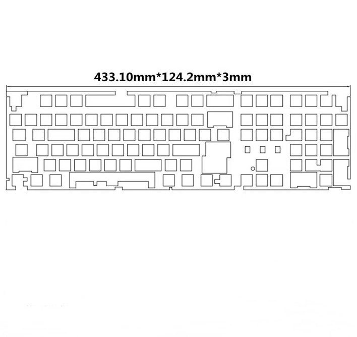 Custom die cut OEM Black 2/33.5/4/5mm Shaft under the mat shock-proof mute keyboard pu foam sheet poron gasket xrd for computer