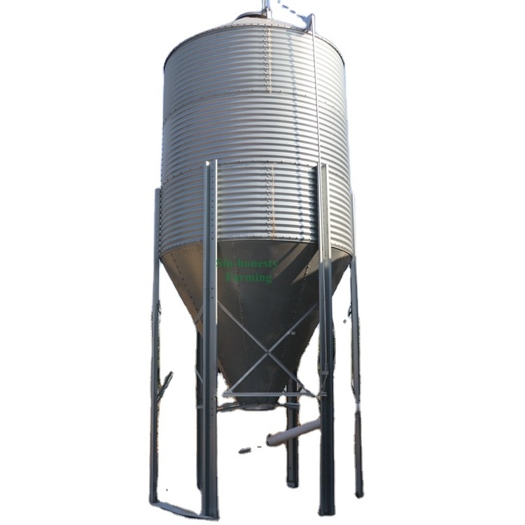 Automatic Feeding System Poultry Farming Grain Silo For Chicken Feed Storage Bins