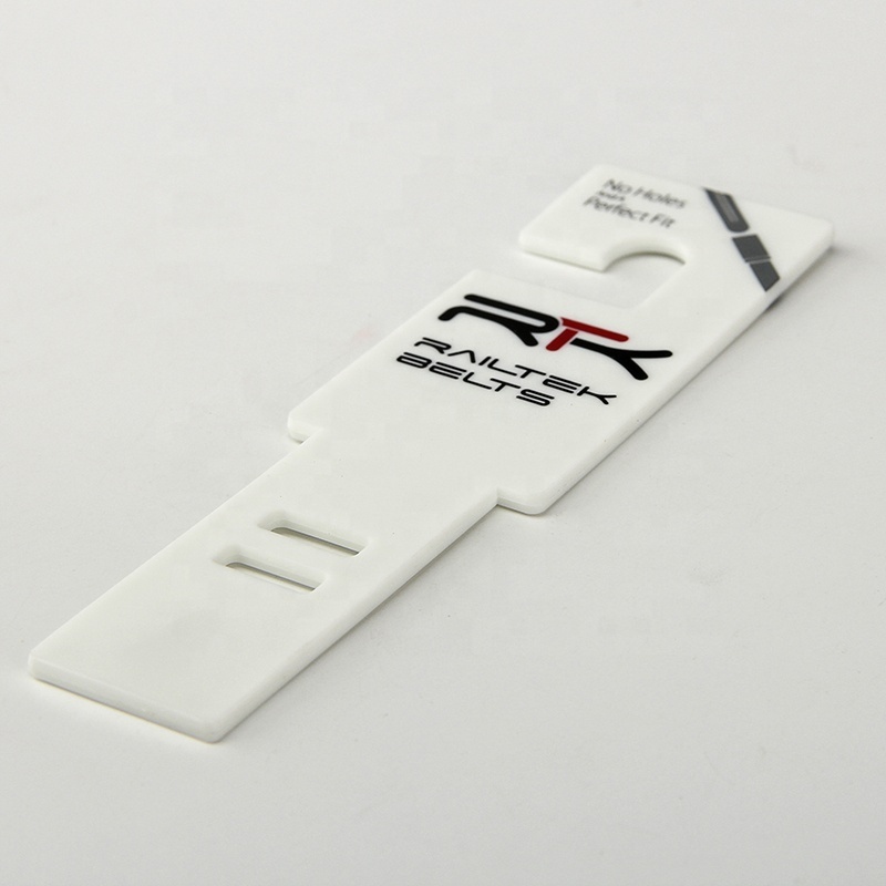 Sinicline customized white small plastic rubber coated belt hanger hook