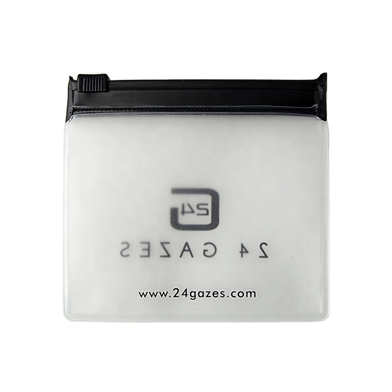 Frosted EVA logo jewelry zipper plastic bags for jewelry packing