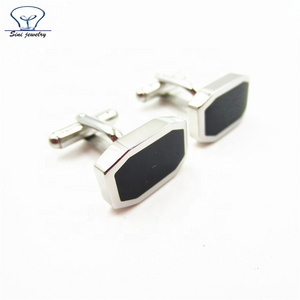 Professional Custom Cufflinks Manufacturer, Custom Stainless Steel enamel Cuff Link, Wholesale Black Metal Cufflinks for men