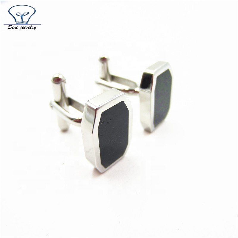 Professional Custom Cufflinks Manufacturer, Custom Stainless Steel enamel Cuff Link, Wholesale Black Metal Cufflinks for men