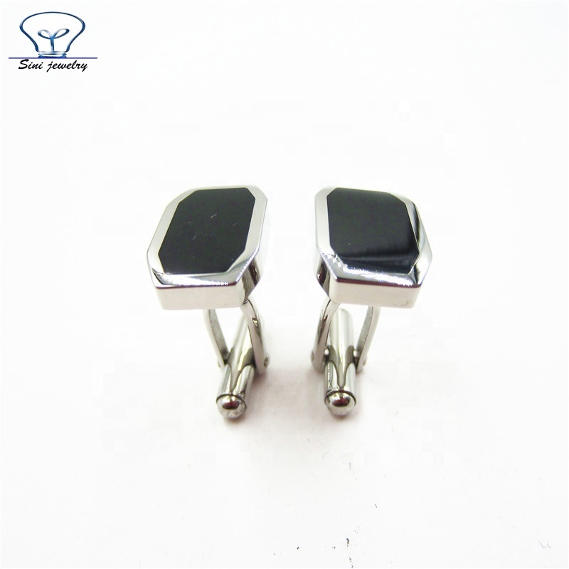 Professional Custom Cufflinks Manufacturer, Custom Stainless Steel enamel Cuff Link, Wholesale Black Metal Cufflinks for men