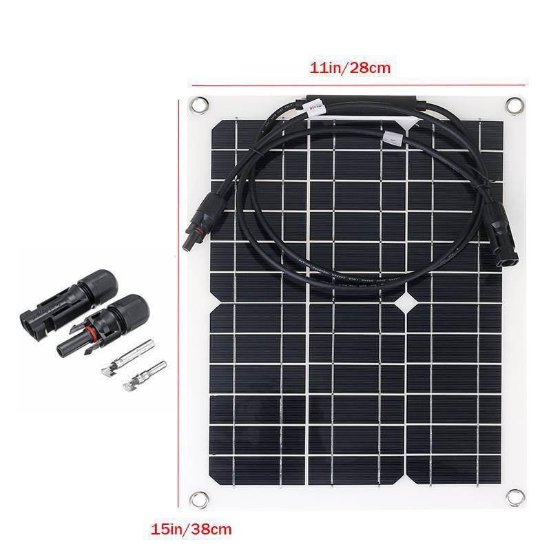 30W Portable Solar Panel Kit Complete 18V 5v USB Car Yacht RV Boat Phone Battery Charger Solar Cell longi solar panel