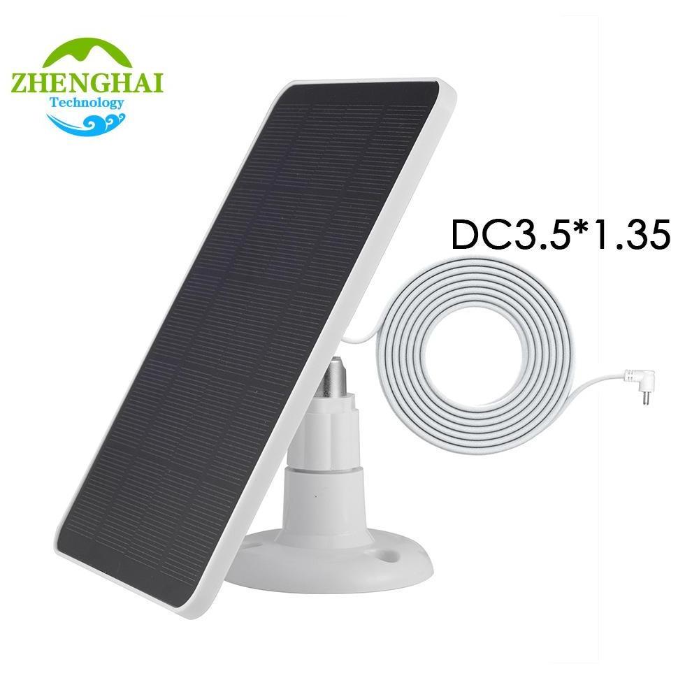 Solar Panel Charger Cable for Outdoor Security Rechargeable Battery Equipment Powered  Solaire Camera Charger with DC output