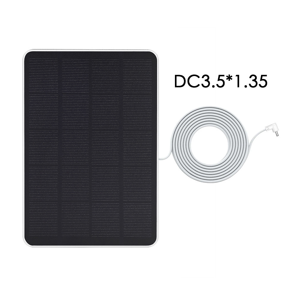 Solar Panel Charger Cable for Outdoor Security Rechargeable Battery Equipment Powered  Solaire Camera Charger with DC output