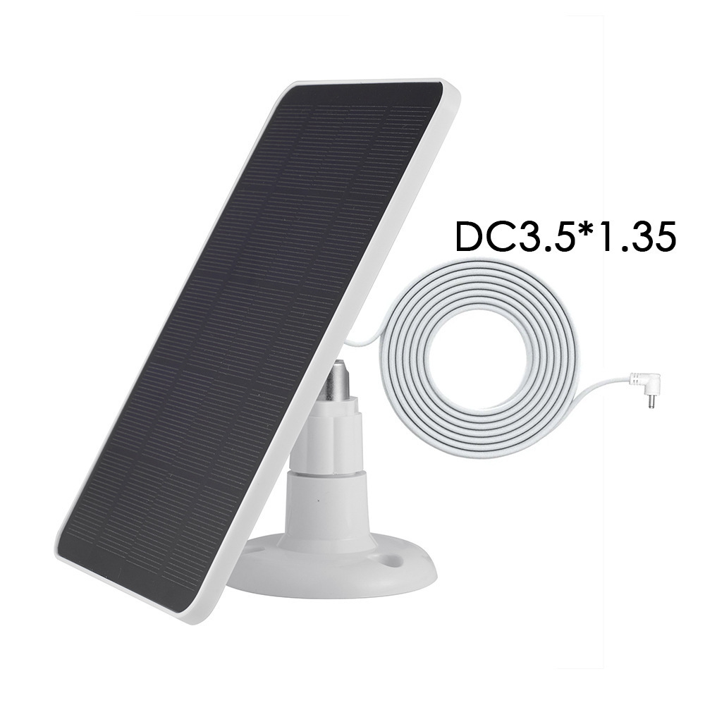 Solar Panel Charger Cable for Outdoor Security Rechargeable Battery Equipment Powered  Solaire Camera Charger with DC output