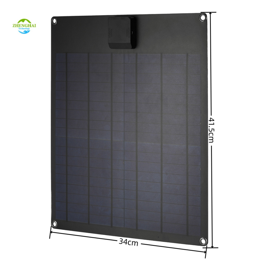 Solar Panel 20W Pv Power Charging Treasure 5V USB 18V DC Outdoor Portable Waterproof Charging Poly Solar Panel