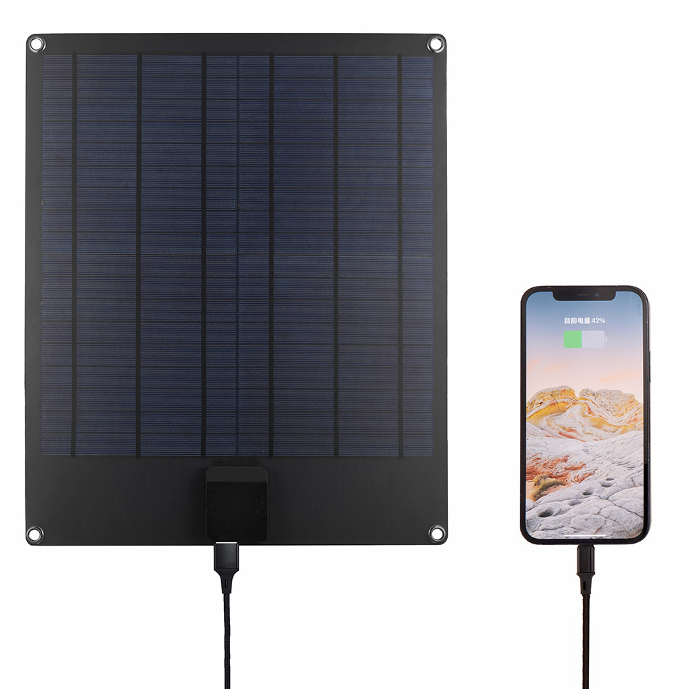 Solar Panel 20W Pv Power Charging Treasure 5V USB 18V DC Outdoor Portable Waterproof Charging Poly Solar Panel