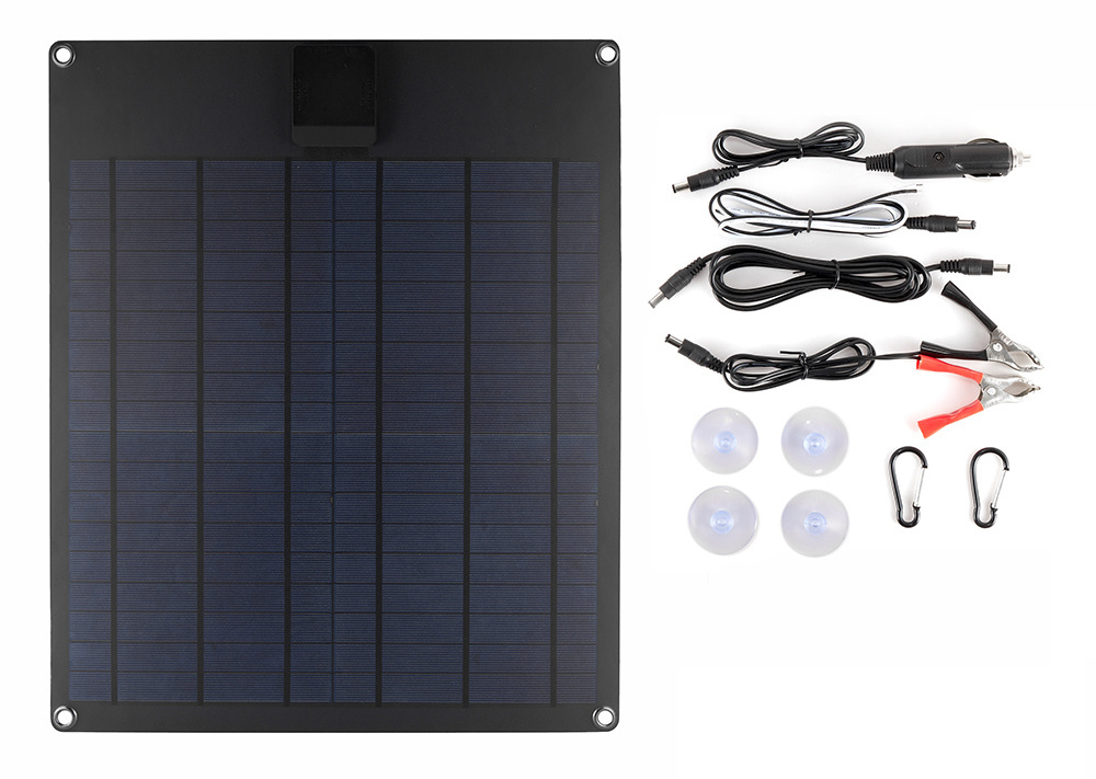 Solar Panel 20W Pv Power Charging Treasure 5V USB 18V DC Outdoor Portable Waterproof Charging Poly Solar Panel