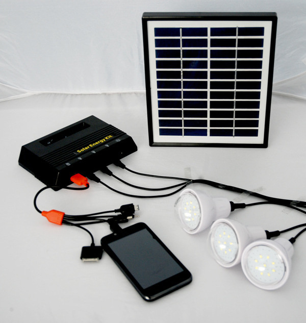 Outdoor Solar Camping Lantern System Kit Solar Power Panel Portable 3 Bulbs Outdoor Emergency Light