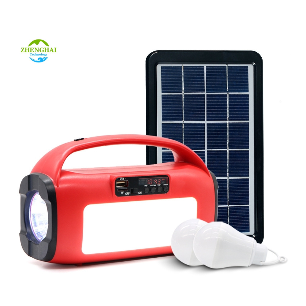 Mini Portable Emergency Solar energy kit panel solar home Outdoor 3W LED Bulbs and torch dc solar power light system