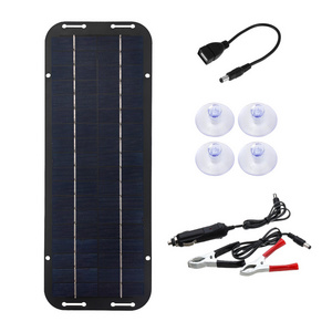 Power Solar Panel Car Battery Charger  12V Solar Trickle Portable12 Volt Waterproof Solar Battery Maintainer for Cars Charging