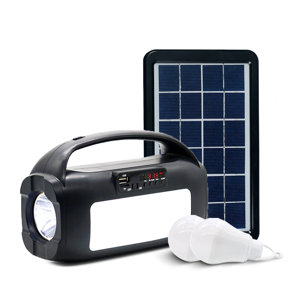 Mini Portable Emergency Solar energy kit panel solar home Outdoor 3W LED Bulbs and torch dc solar power light system