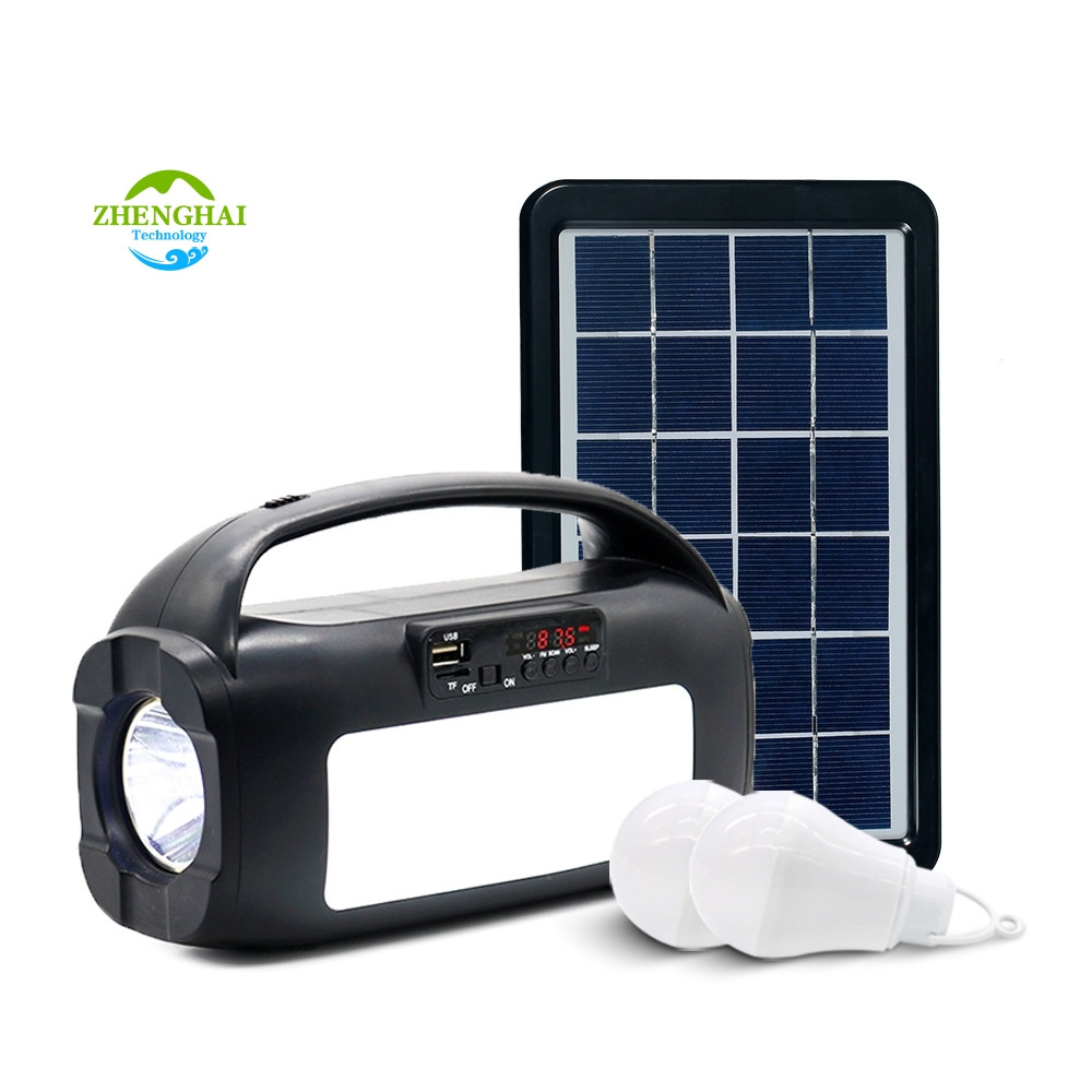 Mini Portable Emergency Solar energy kit panel solar home Outdoor 3W LED Bulbs and torch dc solar power light system