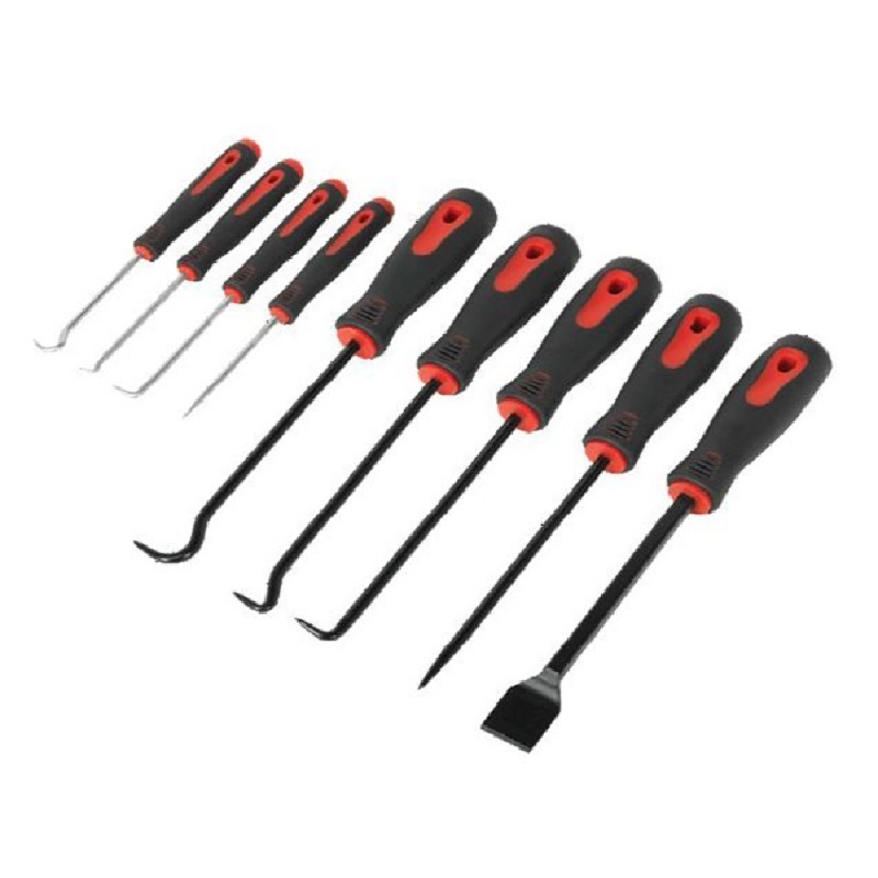 9 PCS Auto Scraper Hook Pick Set O Rings Seals Rubber Handle Repair Removal Tool