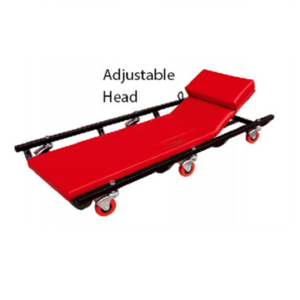 40" Adjustable Cushioned Headrest Rolling Garage Car Creeper Mechanic Cart with 6 2-1/2" Wheels Casters 150 Kgs Capacity