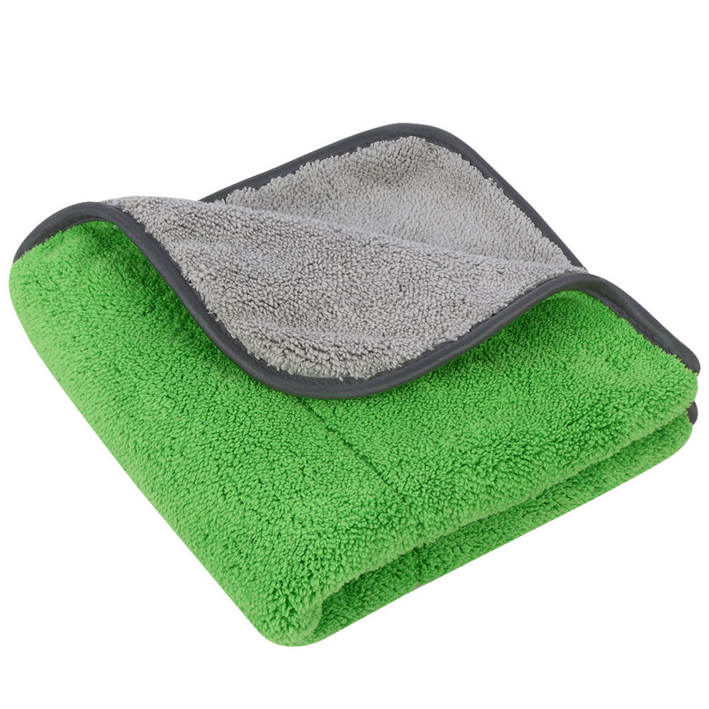 Low Price 720 gsm 16 x 16 Dual Layer Superdry Dry Car Towel Long Pile Plush  Microfiber Towel Car Quick Wash Drying Cloth