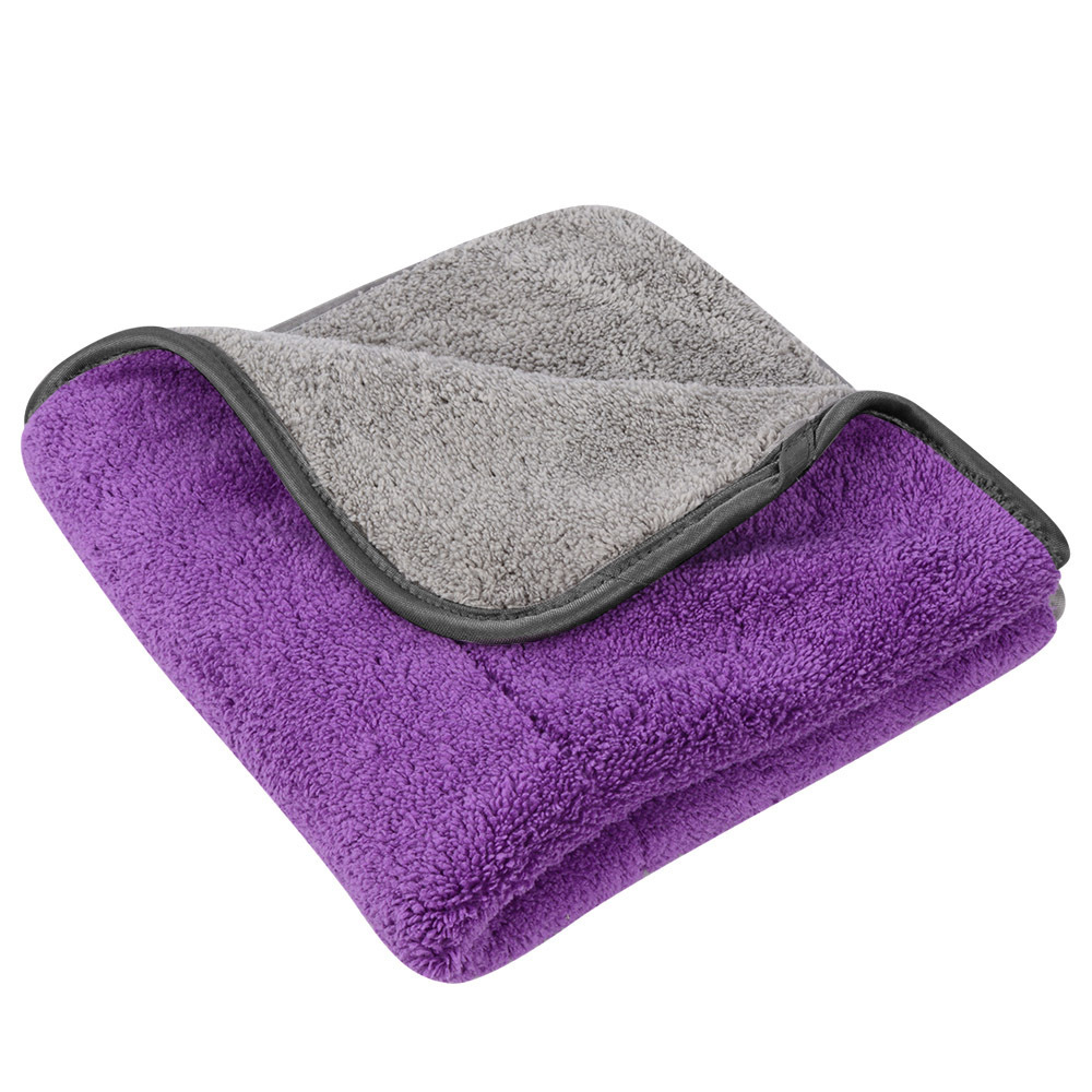 Low Price 720 gsm 16 x 16 Dual Layer Superdry Dry Car Towel Long Pile Plush  Microfiber Towel Car Quick Wash Drying Cloth