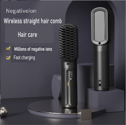 Hair Straightener Comb Brush Cordless For Short Hair Best Ceramic Ionic Straightener Brush Styling Straightening Iron Comb