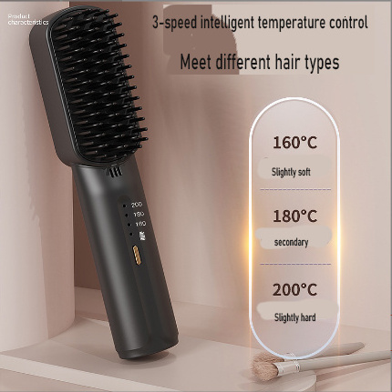 Hair Straightener Comb Brush Cordless For Short Hair Best Ceramic Ionic Straightener Brush Styling Straightening Iron Comb