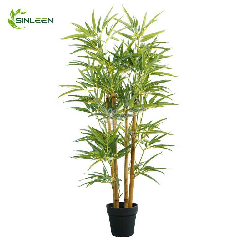 China Plants Artificial Green Tree Potted Plastic Outdoor Faux Plantas Artificiais Decoration Chinese Bamboo Artifical Plant