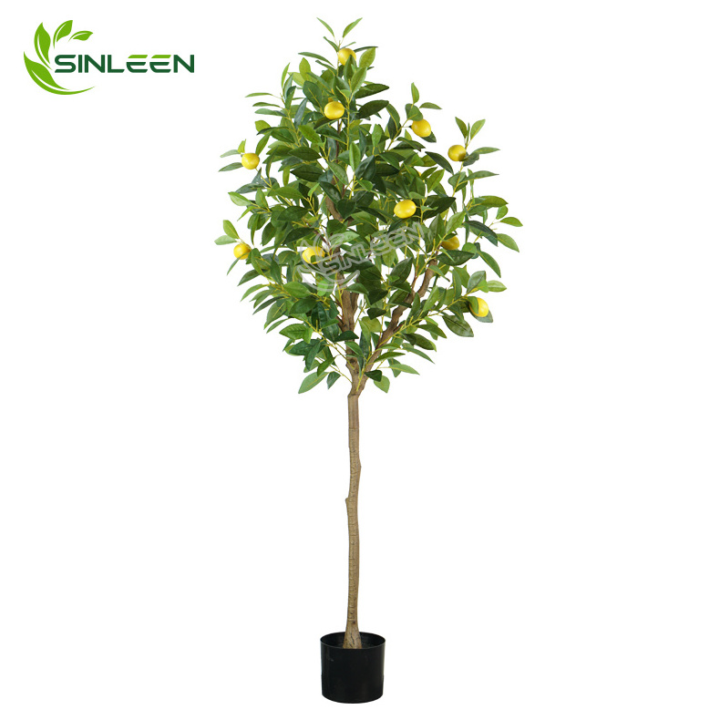 Plant 6Ft Office Eco Friendly Fake Room Decor Bonsai Decoration Faux Fruit Green Artificial Lemon Tree