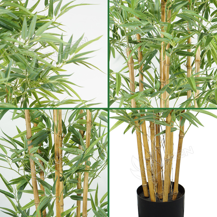 China Plants Artificial Green Tree Potted Plastic Outdoor Faux Plantas Artificiais Decoration Chinese Bamboo Artifical Plant