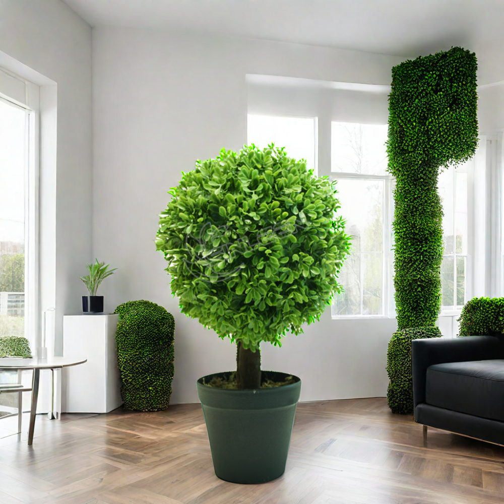 Topiary Tree Buxu Plant Ball Outdoor Wholesale Grass Realistic Faux Uv Resistant Artificial Plants Boxwood