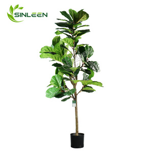 Figs  Leaf Artificial Lyrata Large Fake Plants Fig Home Decor Ficus Plant Realistic Faux Fiddle Tree