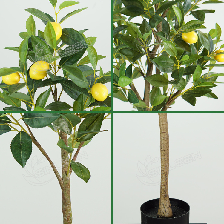 Plant 6Ft Office Eco Friendly Fake Room Decor Bonsai Decoration Faux Fruit Green Artificial Lemon Tree