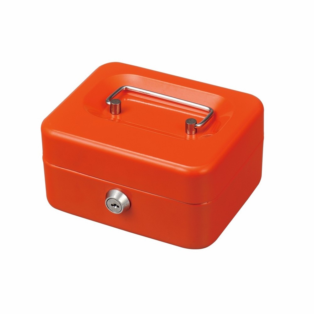 Hot Sale Portable Durable Metal Cash Box Money Safe Box Cash Drawer 8 Inch Cash Box With key Lock