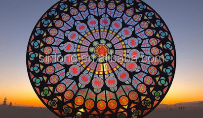 art glass of glass colorful sheet for window and door