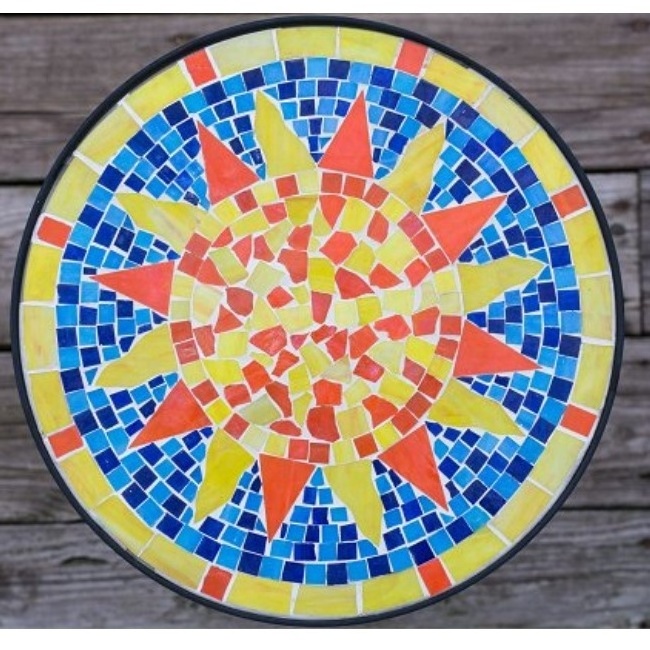 DIY glass mosaic table top