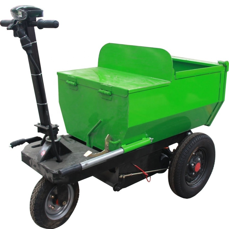 Heavy Duty Cart Two Wheel 260kg Load Capacity Wheel Barrow Zero Emission Trolley Transporting Electric Dumper