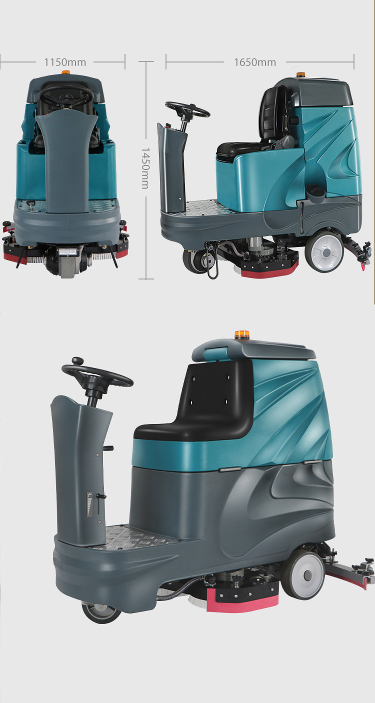 X160 New Design Factory Price Ride-on cleaning products floor sweeper scrubber machine floor scrubber dryer machine Double Brush