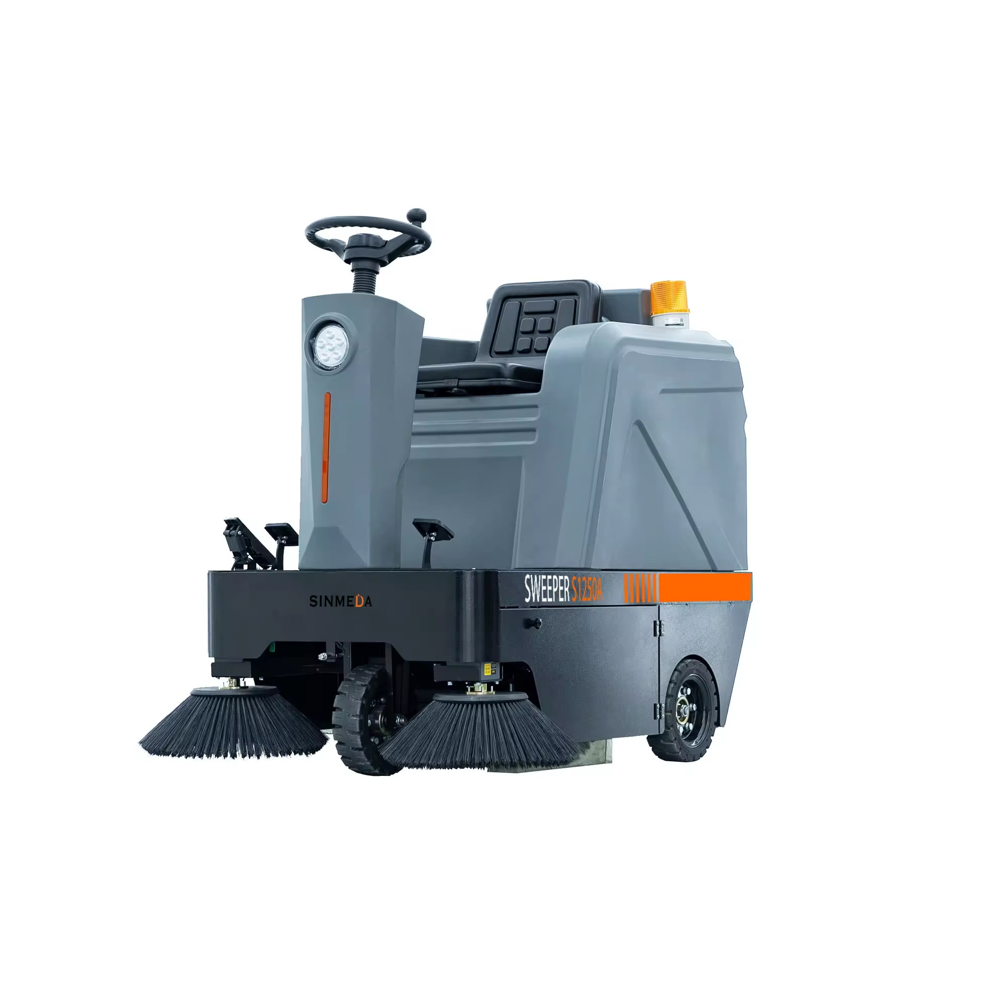 Popular driving ride-on Cleaner S1250A  supply electric small street sweeper road floor sweeper with brushes