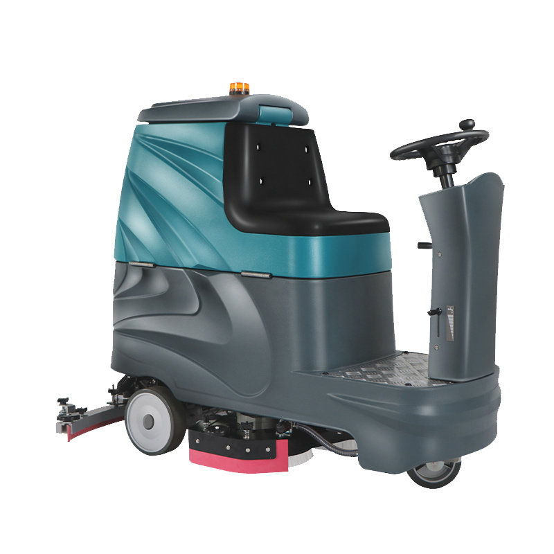 New Electric Ride-On Intelligent Floor Scrubber Commercial Scrubber Truck Home Use Waiting Room Cleanliness-Core Motor Pump PLC