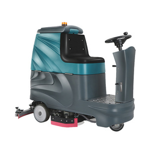 New Electric Ride-On Intelligent Floor Scrubber Commercial Scrubber Truck Home Use Waiting Room Cleanliness-Core Motor Pump PLC