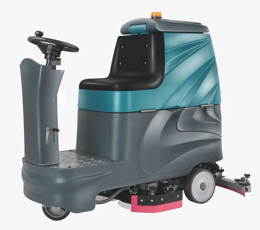 New Electric Ride-On Intelligent Floor Scrubber Commercial Scrubber Truck Home Use Waiting Room Cleanliness-Core Motor Pump PLC