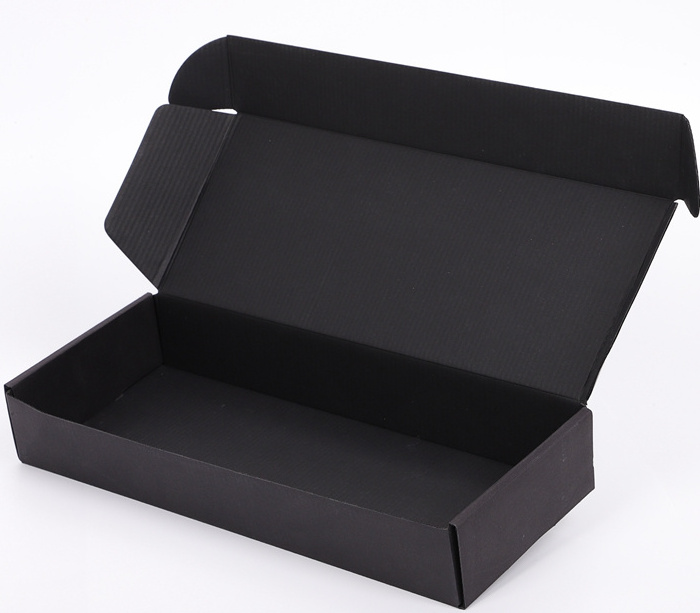 custom logo printed elegant long stem rose flower hard shipping boxes eco friendly kraft corrugated  black mailer packaging box