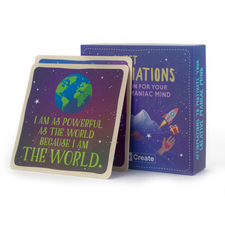 customised pack motivational cards inspirational flashcards kids positive affirmation cards for women