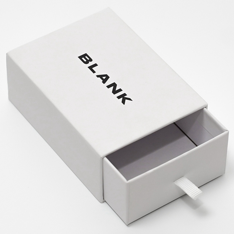 luxury branded ribbon pull tab box customized slide out open sleeve box packaging jewelry drawer sliding gift box