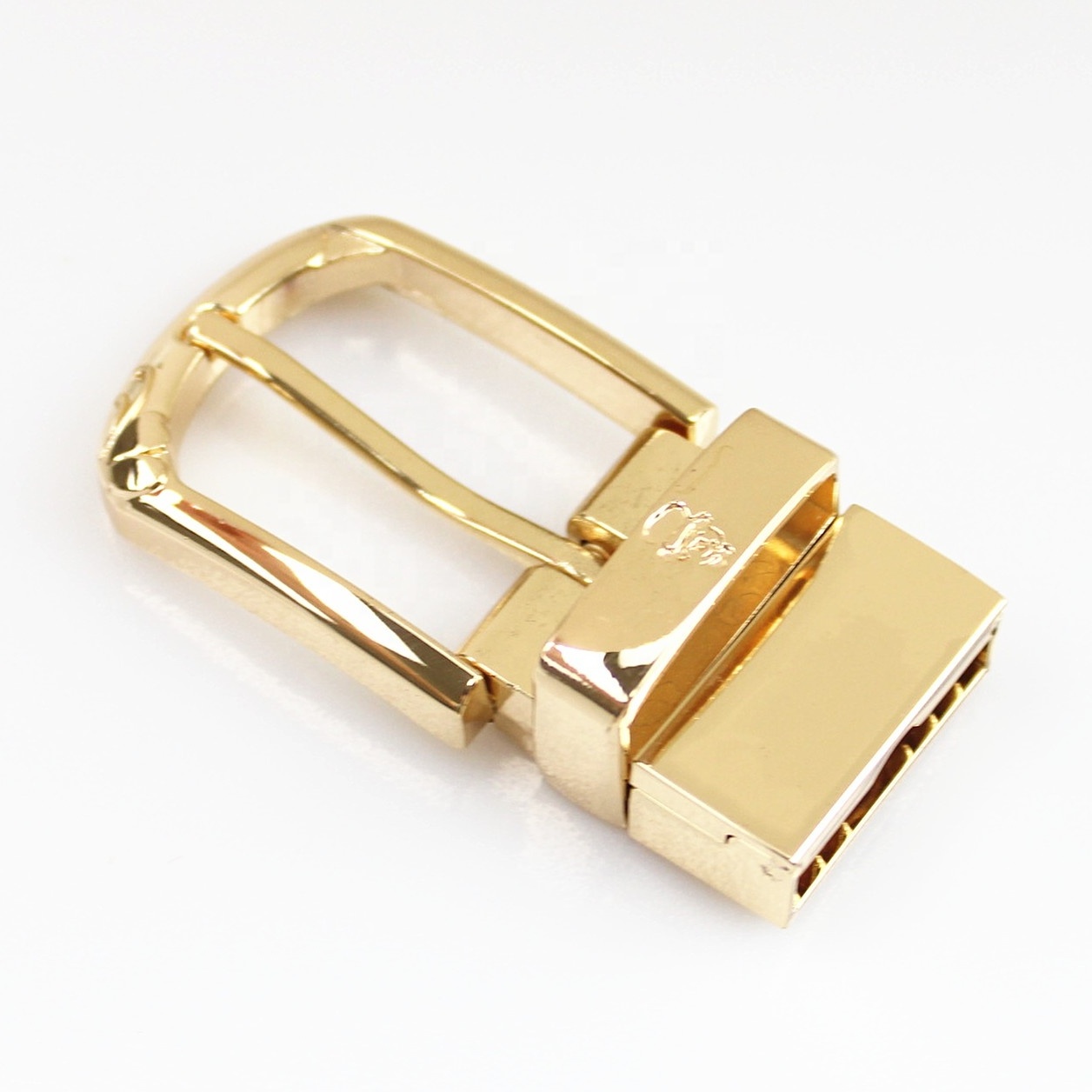 wholesale 25mm gold reversible belt buckle for ladies