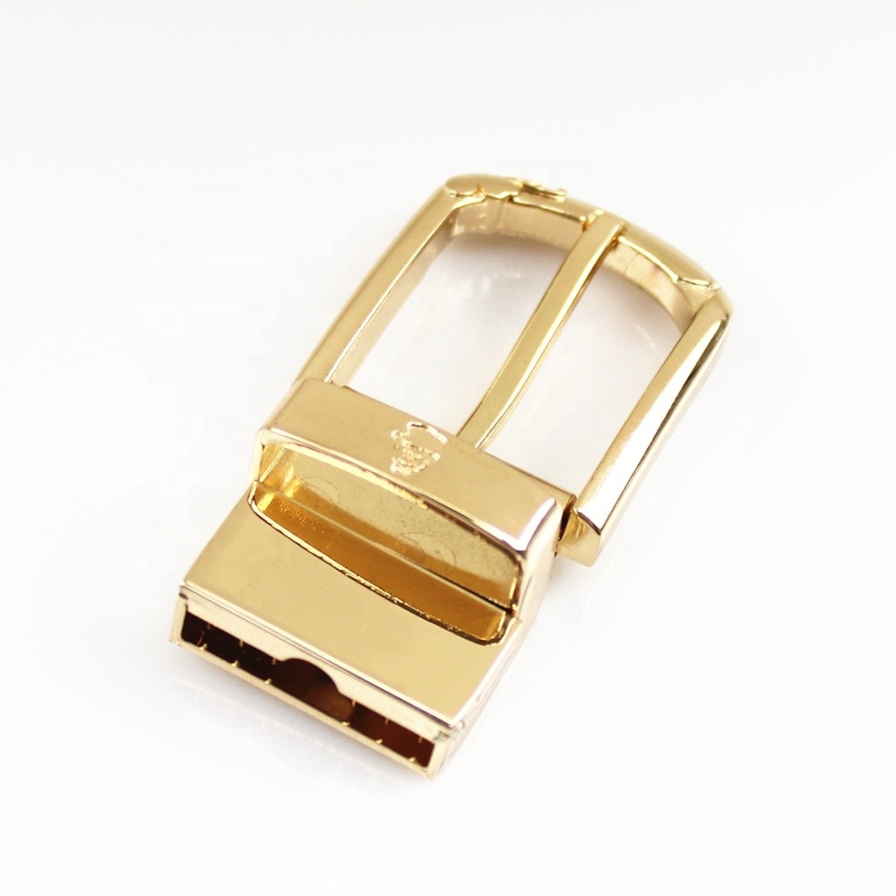 wholesale 25mm gold reversible belt buckle for ladies